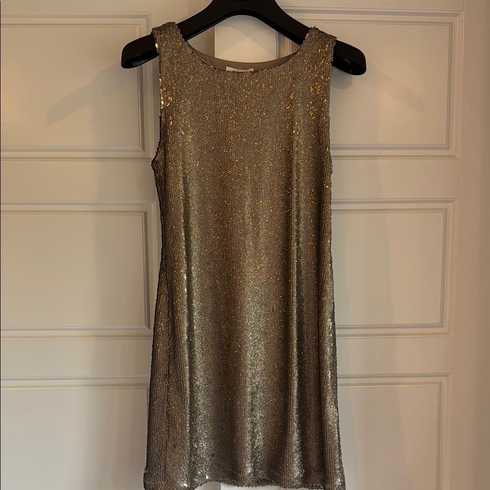BB Dakota Gold Sequin Dress. New with Tags!